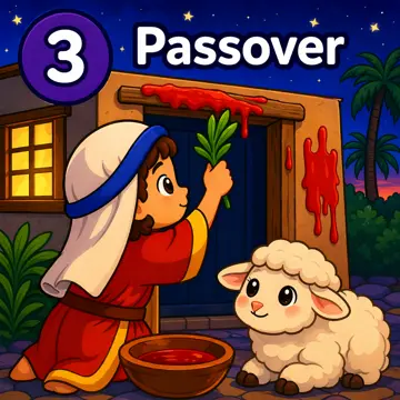 Story face 3: Passover, blood on the doorframe